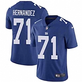 Nike Men & Women & Youth Giants 71 Will Hernandez Royal NFL Vapor Untouchable Limited Jersey,baseball caps,new era cap wholesale,wholesale hats